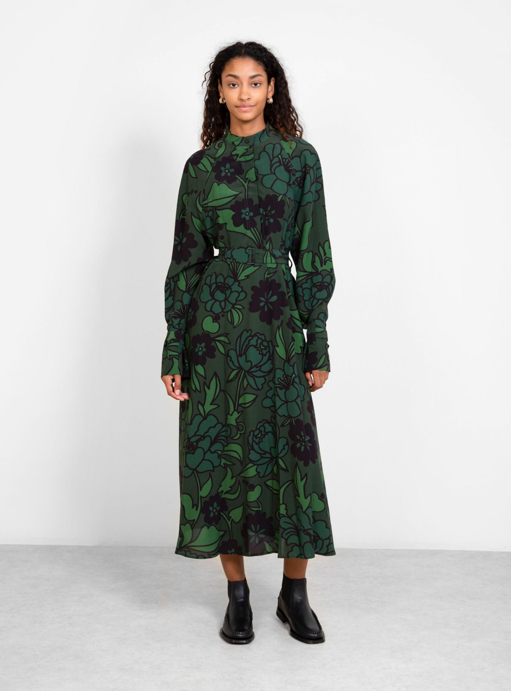 Dresses | Christian Wijnants Womens Doran Dress Dark Green Big Peony Green