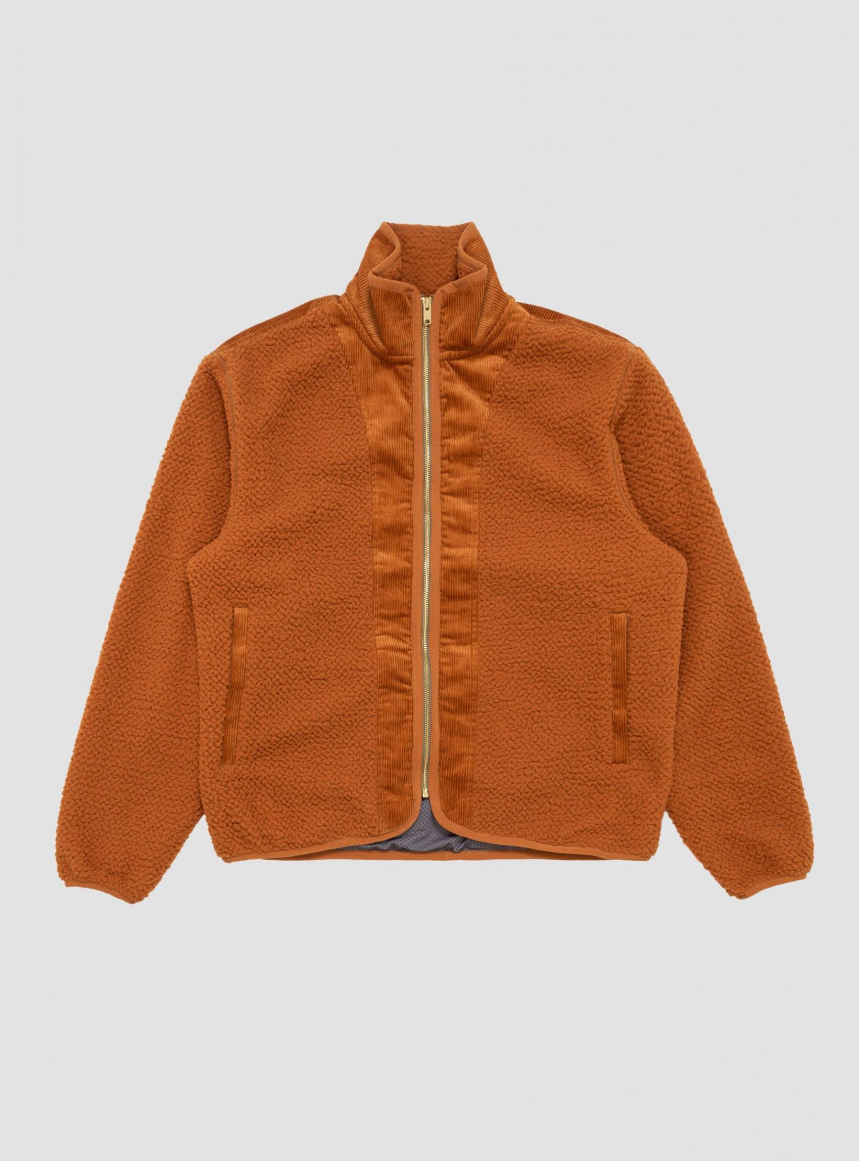 Jackets & Outerwear | Garbstore Mens Canadienne Fleece Jacket Rust Orange Orange