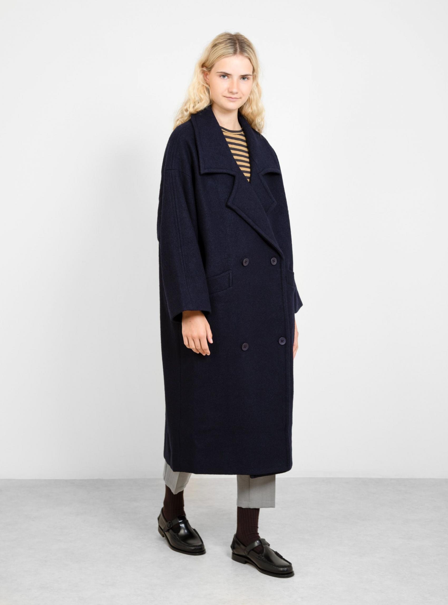Outerwear | 7115 by Szeki Womens Oversize Wool Coat Navy Navy