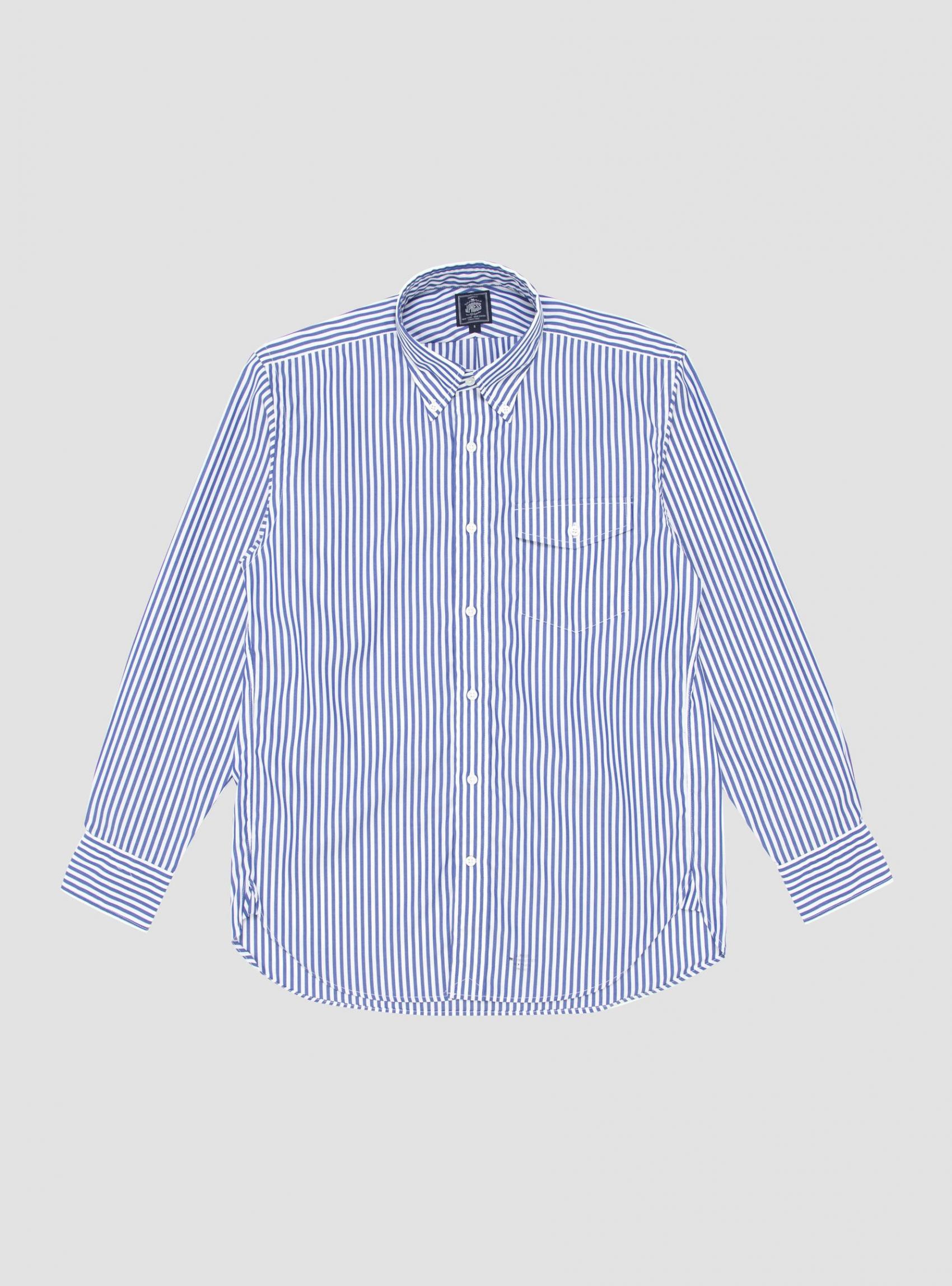 Shirts | J. Press Mens Broadcloth B.D. Authentic Fit Shirt Blue & White Stripe Blue & White Stripe