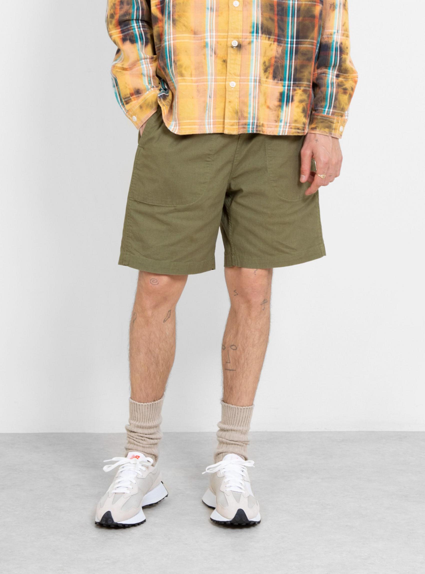 Shorts | Home Party Mens Home Party Cotton Linen Short Olive Green Green