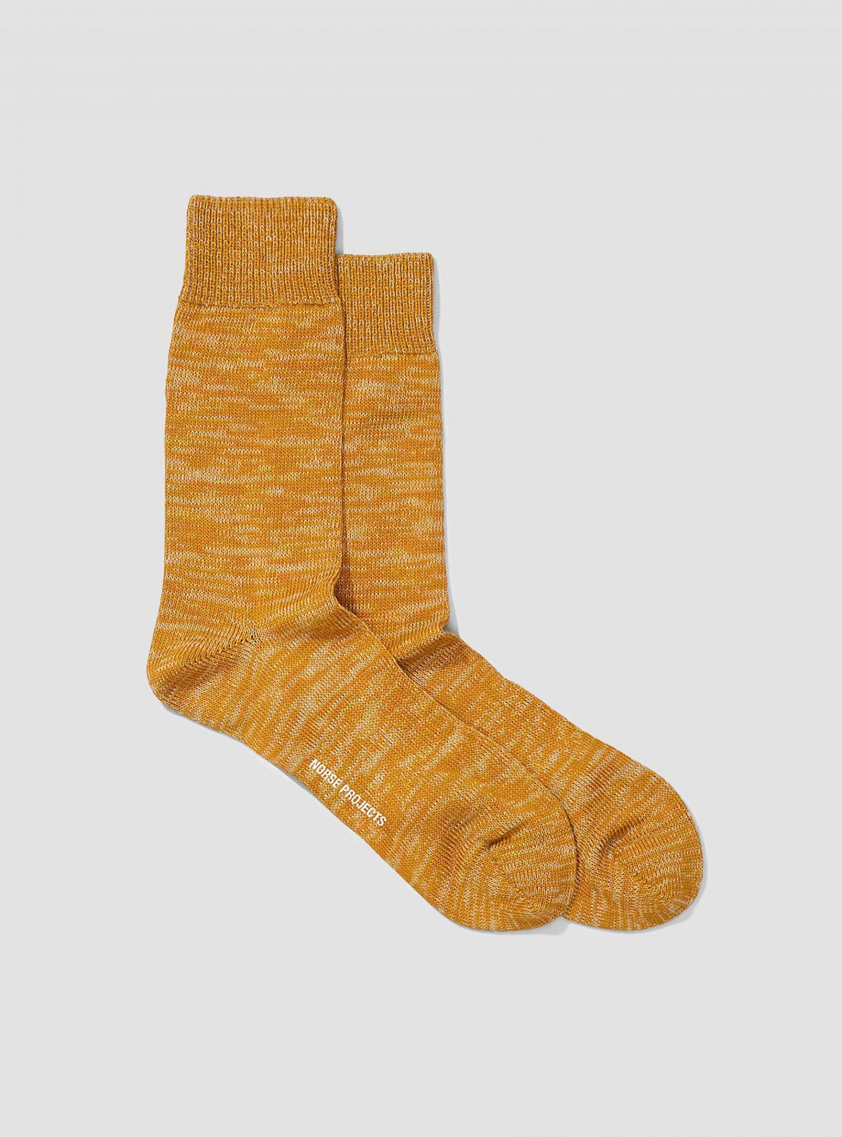 Socks & Underwear | Norse Projects Mens Bjarki Blend Socks Montpellier Yellow Yellow