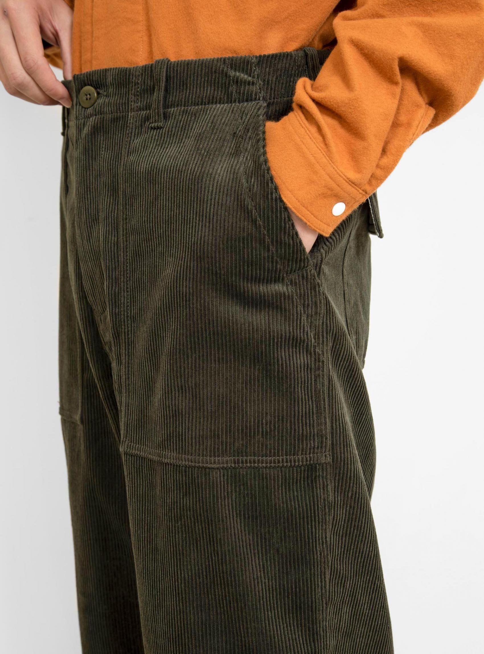 Trousers | Garbstore Mens Ruffle Pant Olive Green Green