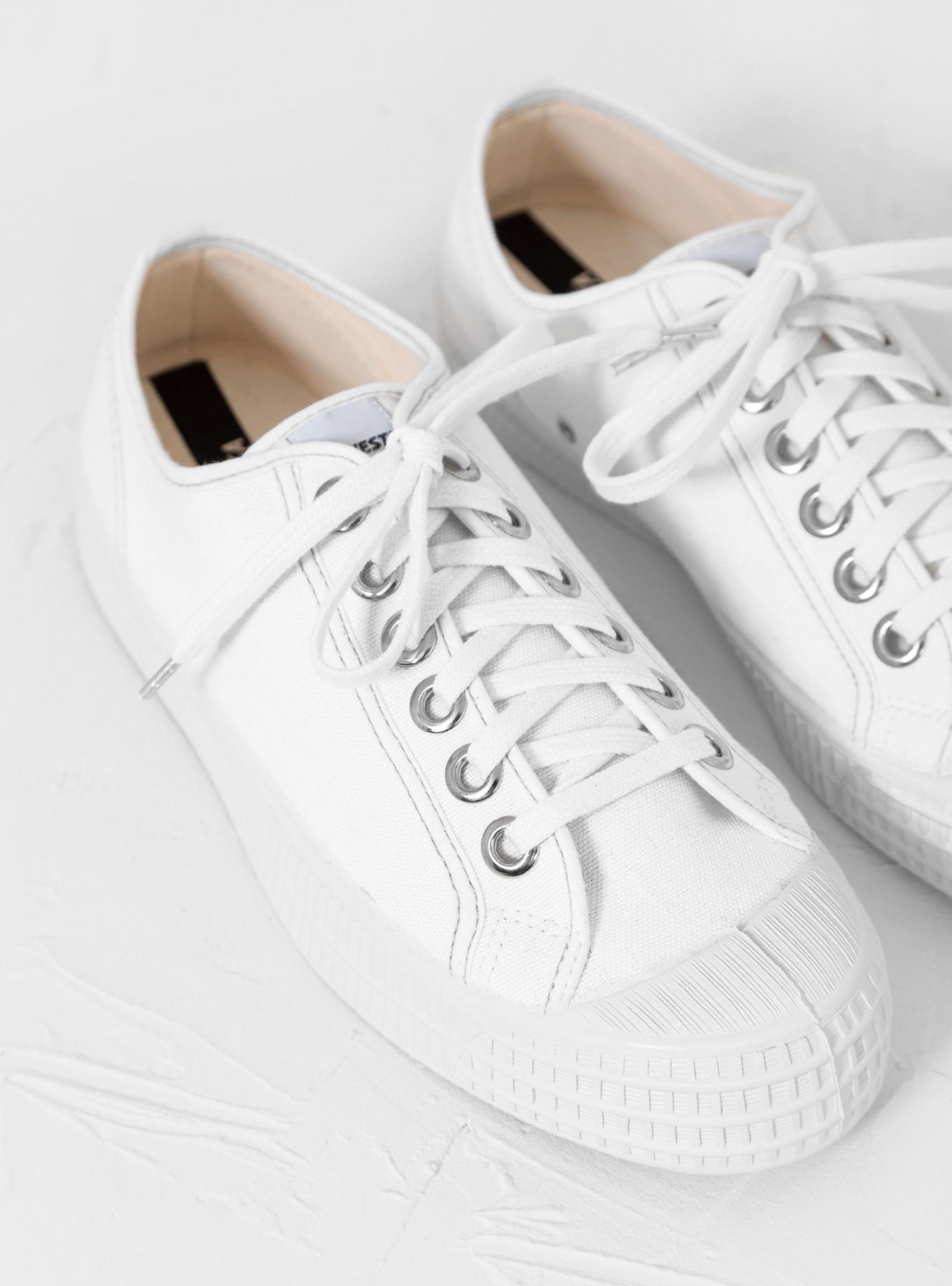 Footwear | Novesta Womens Star Master Contrast Stitching White & Grey White & Grey